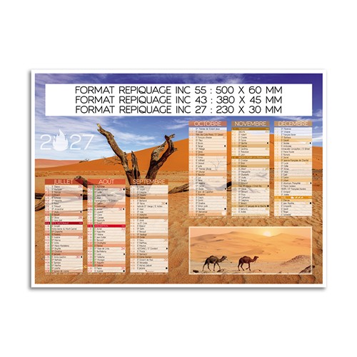 CALENDRIER BANCAIRE THEMATIQUE POLAIRES & SOLAIRES_INC 55_2027 - 2